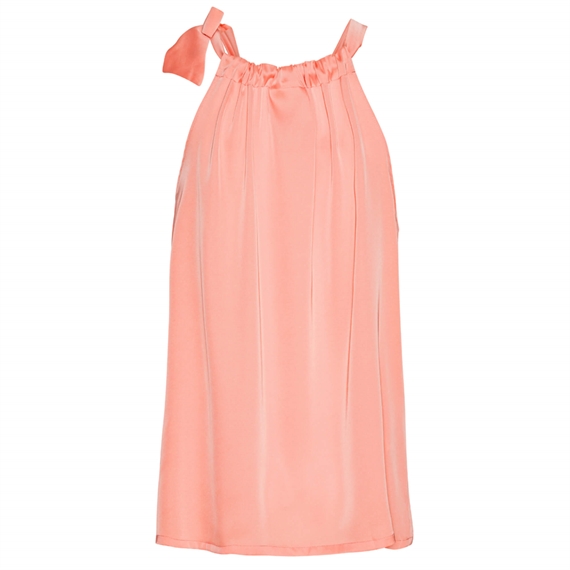 Karmamia Ruffle Tie Top, Peach 